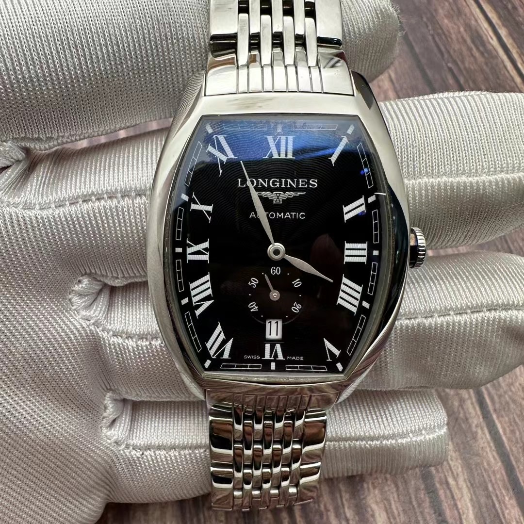 好价9.8新 浪琴典藏系列精钢自动机械表酒桶型男表L2.642.4.51.6