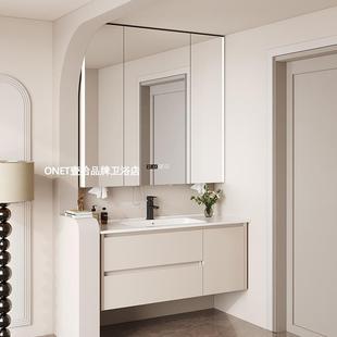 需定制定制通顶镜柜陶瓷一体盆切角浴室柜组合75cm85厘米95公分10