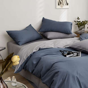 轻奢北欧100S高支长绒棉四件套全棉纯棉宿舍床单床笠床上被套1.8m