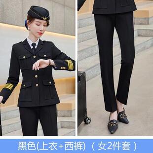 正品高军鼓台表演男女服装套装秋冬舞乐队铁安蓝检保安工作制服