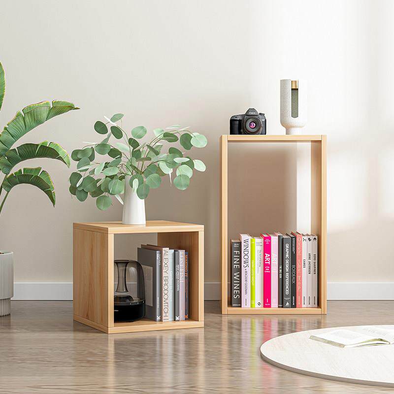 简约现代书柜置物架自由组合格子柜学生储物柜收纳落地小书架带门