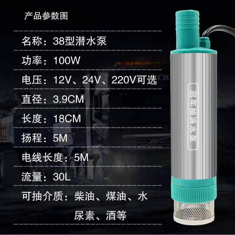水泵泵伏柴油小型抽油泵抽酒12V型加油机车载220V2438电动