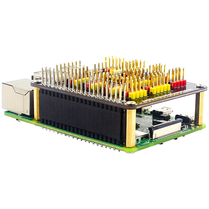 树莓派4B/3B+ GPIO AD/DA模拟量扩展板I2C/SPI接口串口3.3/5V输出