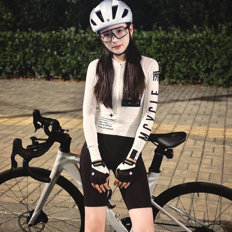 骑行服套装双箭头骑行裤女款2025新款春夏季公路自行车抱婴袋短裤