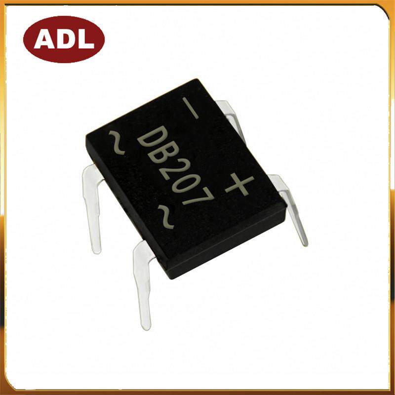 奥德利DB207DIP插件整流桥堆直插2A1000V大芯片直销