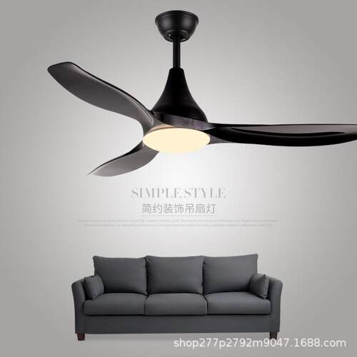 北欧吊扇灯 餐厅家用客厅现代简约风扇灯卧室led风扇吊灯静音