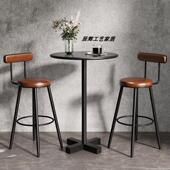 吧台椅北欧岛台高脚凳家用靠背现代简约咖啡店酒吧椅高脚椅高吧凳