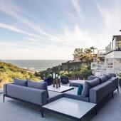 户外家花具露天休闲沙发组室外庭院角阳台别墅园合实木BO51转沙发