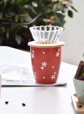 手创意陶瓷厂家直销碎花陶咖啡手套家用滤手绘咖啡具磨冲全套瓷杯