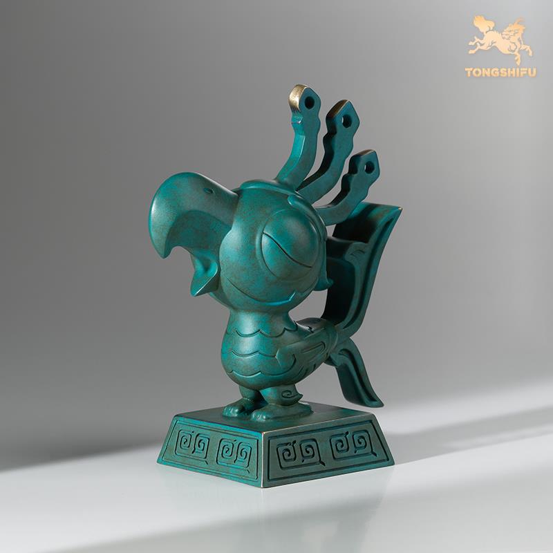 铜师傅 青铜摆件《三星堆青铜神鸟（萌版）》家居饰品桌面工艺品