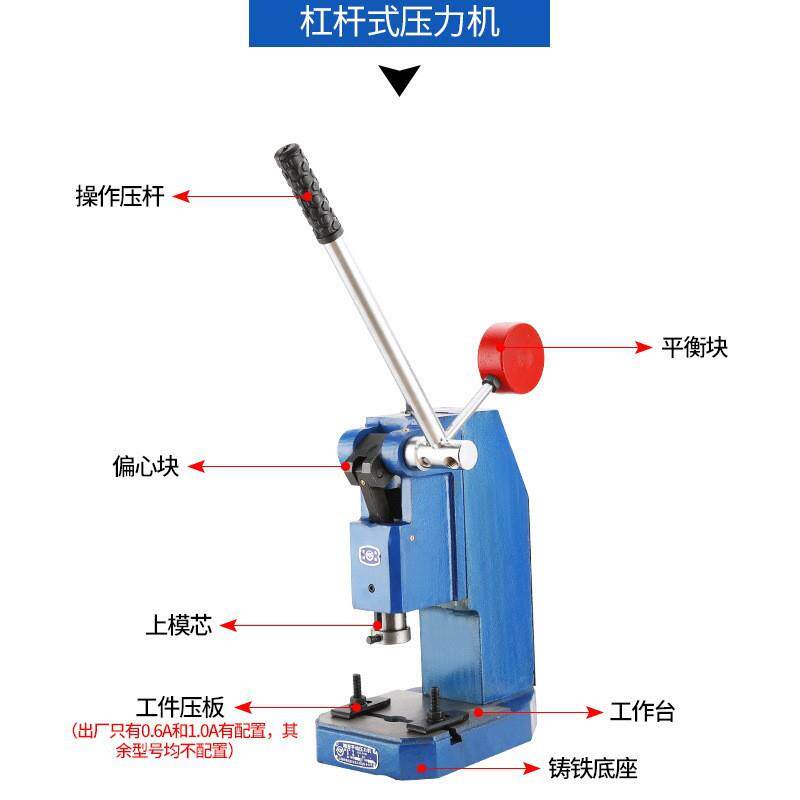 上海申康J03系列小型手动压力机台式手动冲床手啤机 打孔冲压机