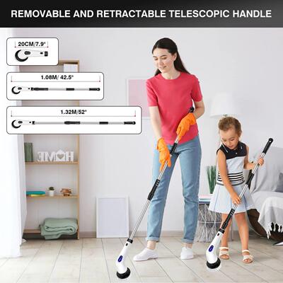 Electric Spin Scrubber Cordless Electric Cleaning Brush with
