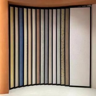 木440地板展木示架瓷砖展架门铝扣纸板艺术涂料墙墙布翻页式 旋转