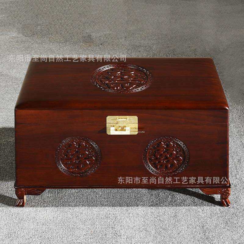 樟木箱喜字樟木箱香樟木箱子香樟木储物衣箱香樟木字画收纳箱子