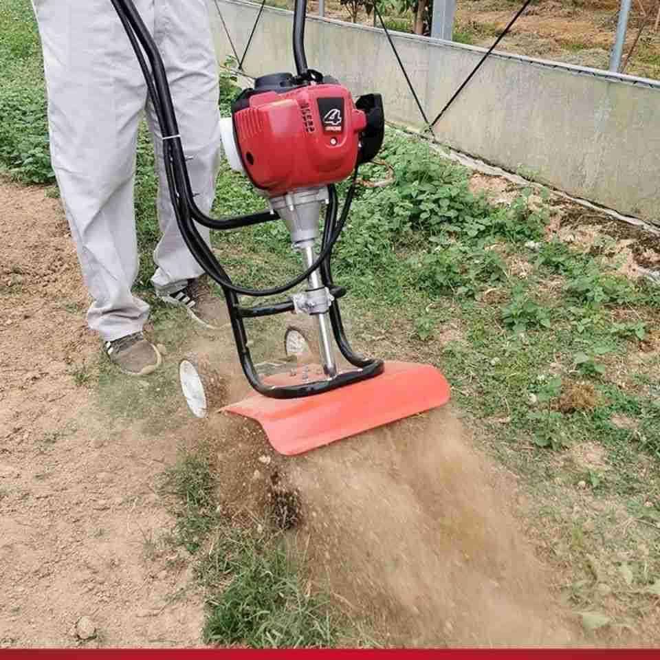 手推式家用多功能小型果园菜地花园松土机除草机锄地微耕机