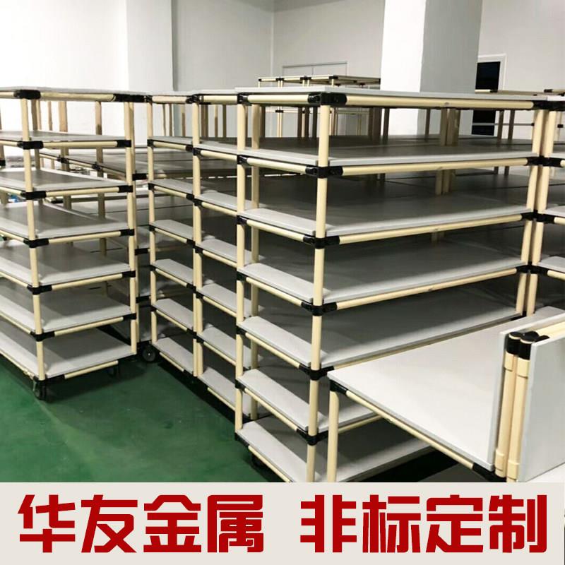 防静电桌面线棒推车多功能可移动可调节精益管拆装仓储货架周转车