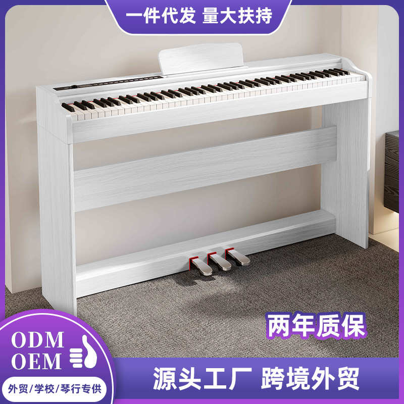 LeGemCharr/镭晶彩新款木纹88键多功能电钢琴立式钢琴无盖