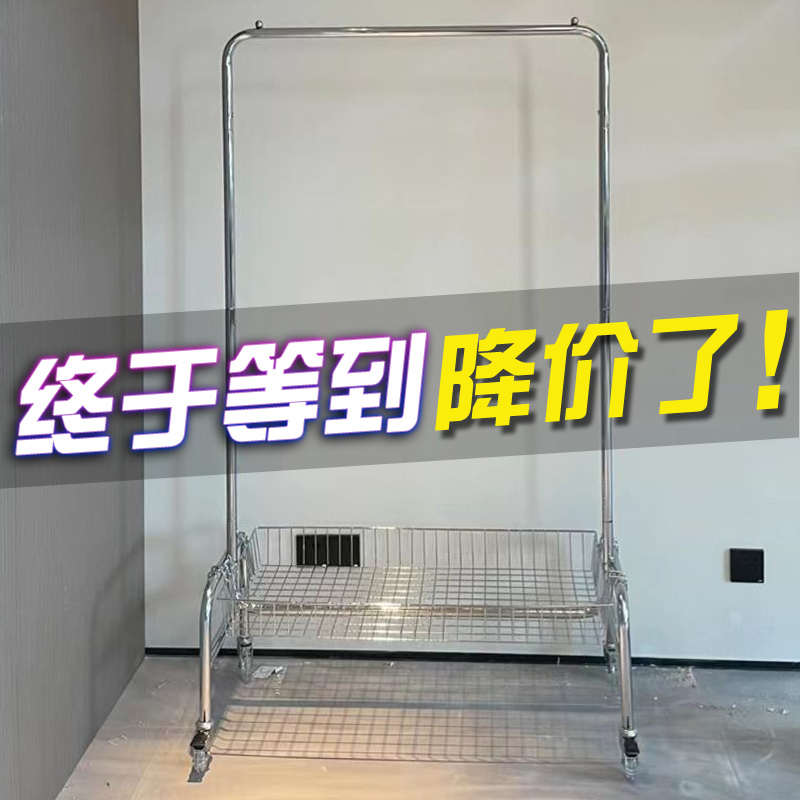 挂衣架落地橱窗陈列架购物车童装女装移动货架婚纱衣服装店展示架