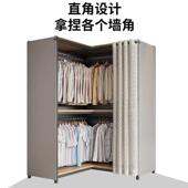转角衣柜卧钢室家TAZ用组储物衣橱衣柜结实装 全架布拐角出租房用