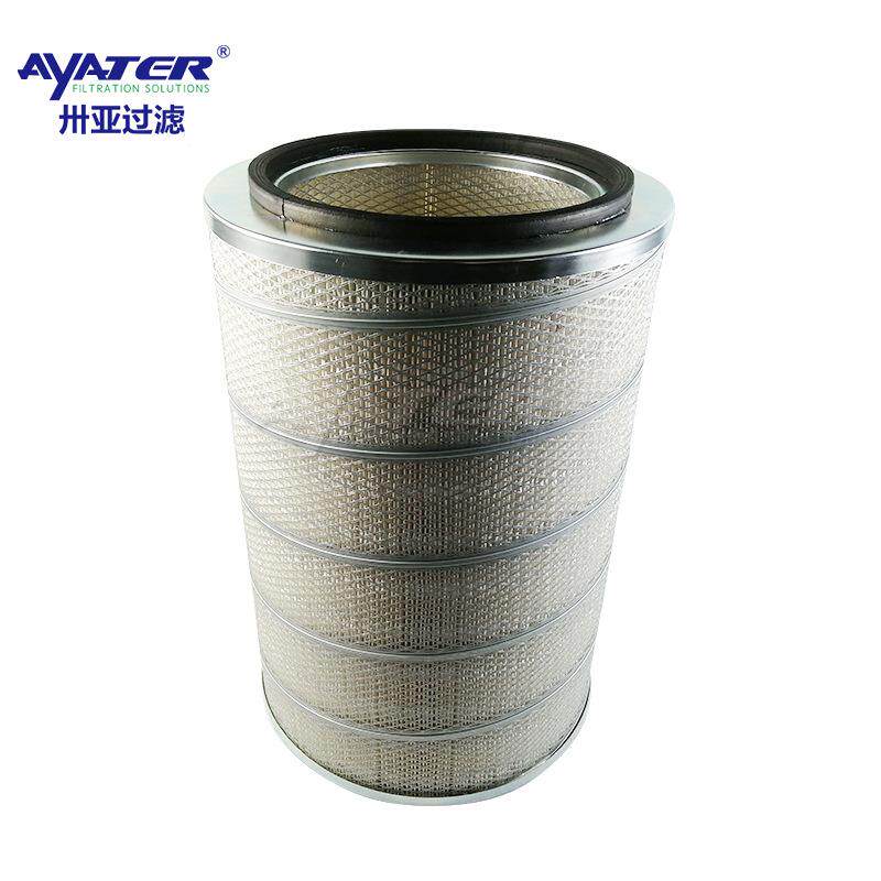 卅亚厂家 钢厂工业除尘器防油防水脉冲式覆膜聚酯无纺布折叠滤芯