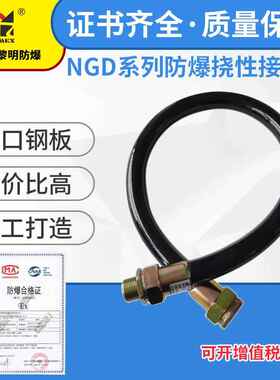 NGd防爆软管 防爆橡胶挠性连接管6分DN20X1000