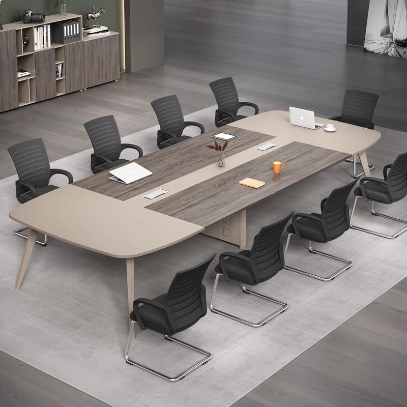 会议桌长桌子工作台办公桌简约现代洽谈桌椅组合小型会议室长条桌