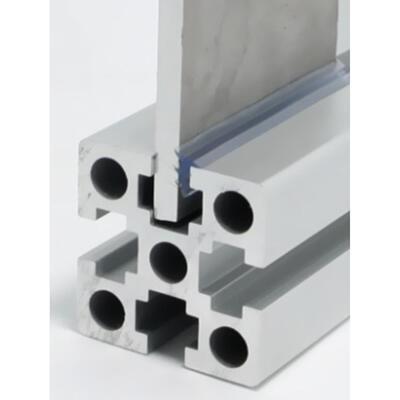 工业铝型材配件槽6槽8卡条透明亚克力板压条黑色30304040卡板条