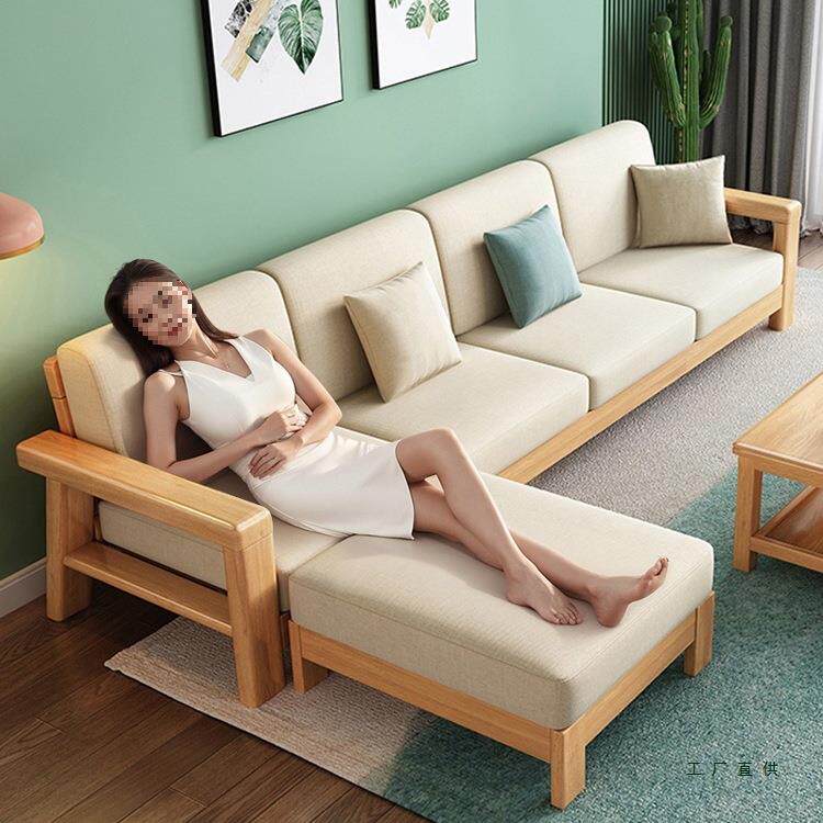 家具全实木沙发客厅现代简约轻奢原木小户型2026新款沙发床
