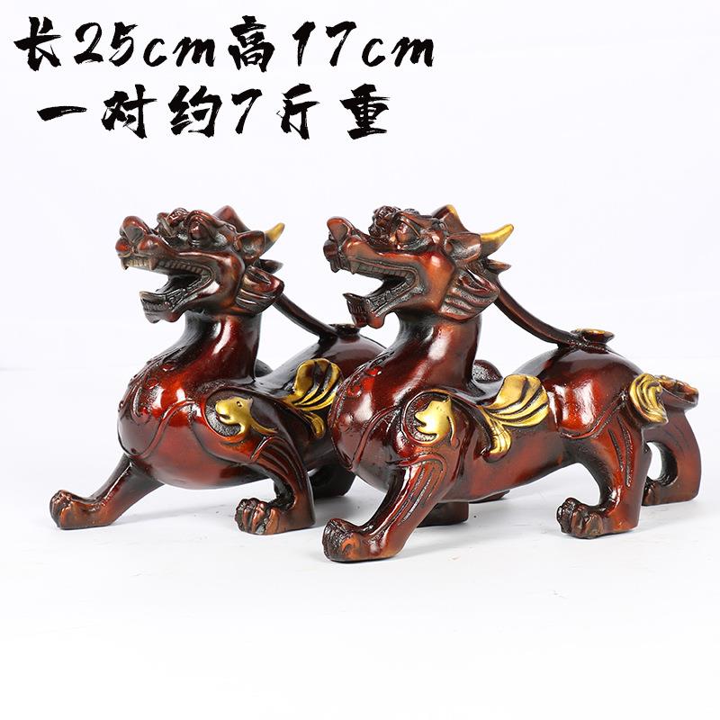 现货供应复古鎏金貔貅 大小号仿古铜貔貅 铜麒麟加工铸造铜工艺品