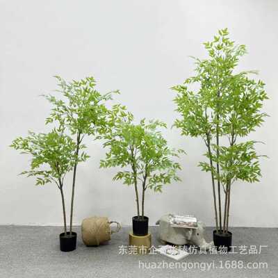 新款直销仿真南天竹新中式天葵竹家居室内样板间婚庆摄影人造植物