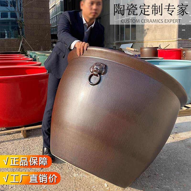 景德镇陶瓷大缸养鱼缸仿古大水缸锦鲤荷花睡莲招财室外庭院种树缸