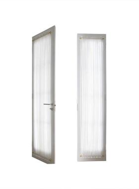 TD61法式白色雪纺穿杆式绷纱免打孔内开窗魔术贴卫生间玻璃门纱帘