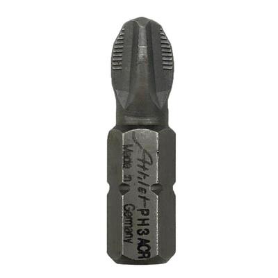 德国ATHLET防滑ACR十字螺丝起子头1/4刀咀6.3六角25mm PH1 PH2 PH