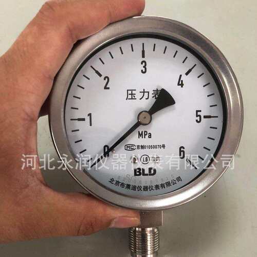 BLD 北京布莱迪 不锈钢压力表 YTHN-100.AO BO.531 压力表 耐酸