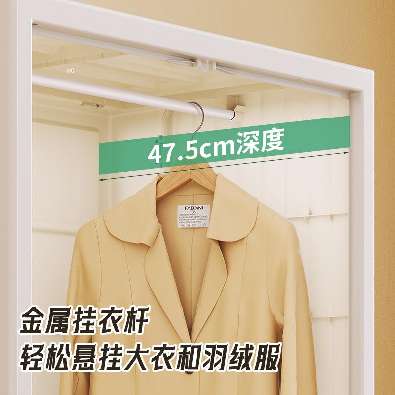 量免安装简易W1衣柜柜家用卧室多层塑料衣柜收出租房纳大容挂衣橱