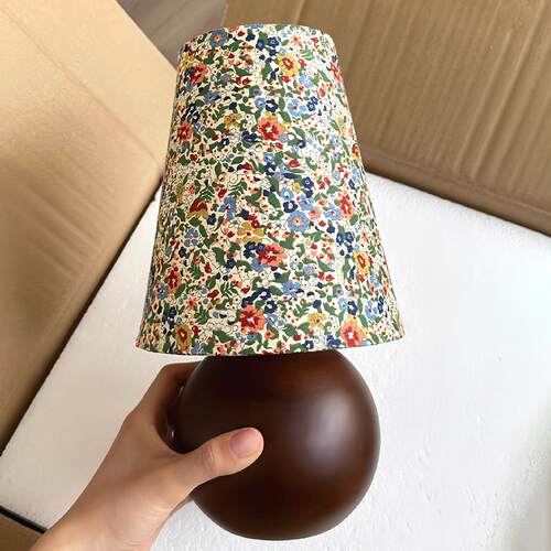 【新家的100个快递】碎花台灯卧室床头装饰摆件轻奢复古氛围高级