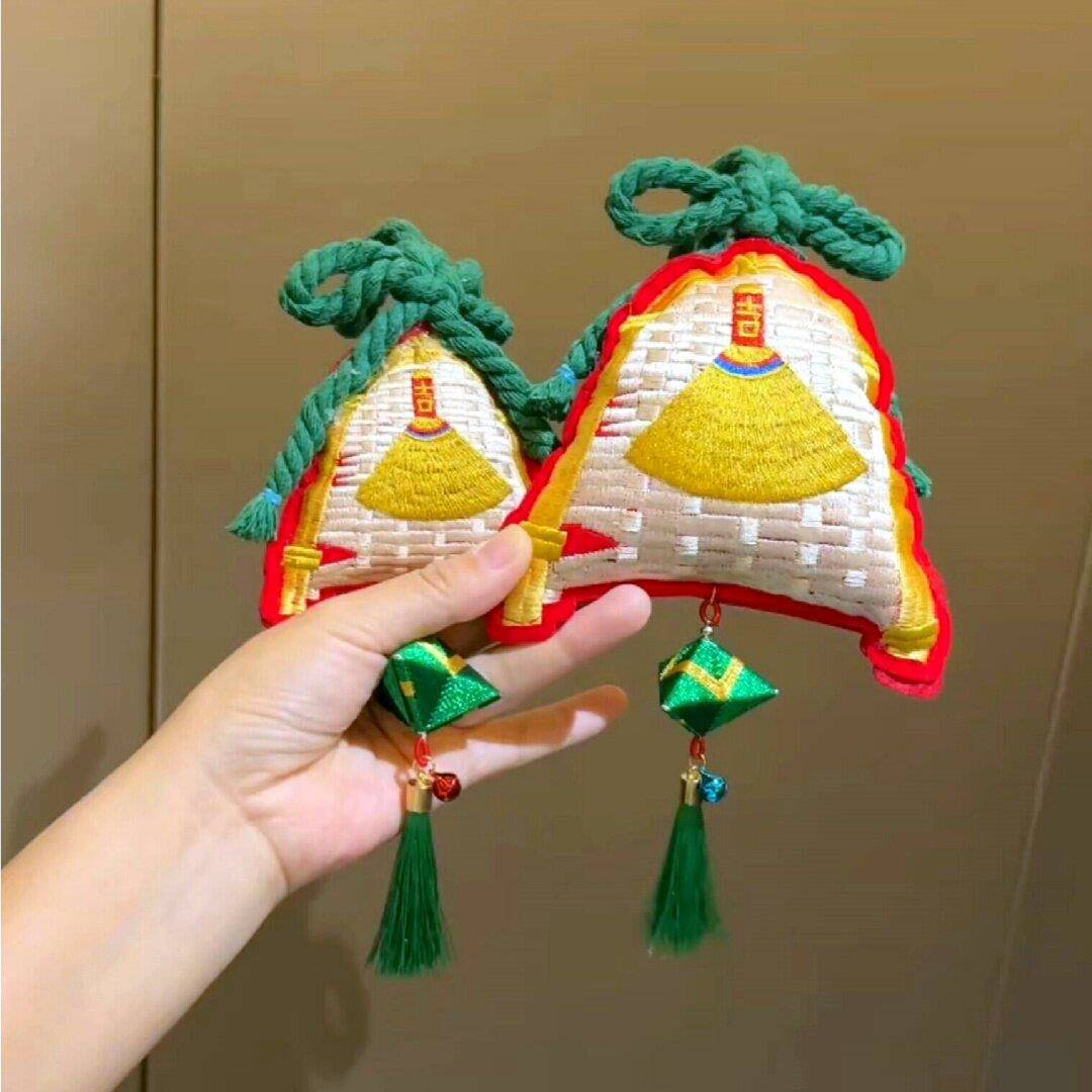 端午节扫把香囊挂件入户门挂饰万字结装饰品端午节氛围感场景布置