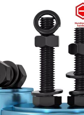 8.8级外六角螺丝螺母套装国标高强度螺栓平弹垫组合【M5M6M8】AI