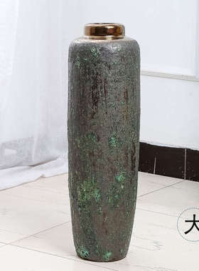 粗旧景德镇仿真落别墅花瓶插花干花地大客厅做复古陶瓷器陶罐中式