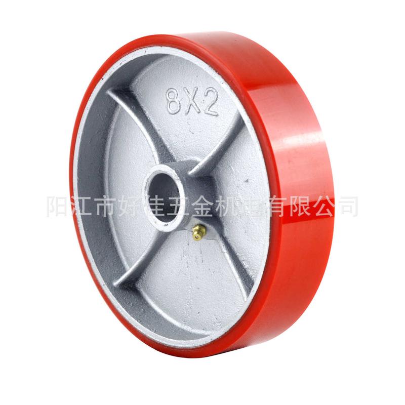 聚氨脂轴承源头铁芯重型单脚轮直供工厂8x2pu