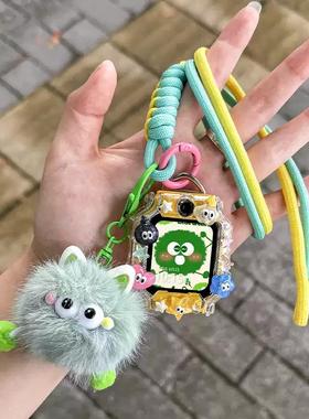 适用华为儿童手表表带5X5Xpro挂脖绳4X4Pro毛绒挂3Pro儿童保护套