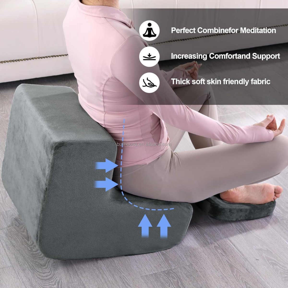 支撑冥想符合人体和高密度背部套装工程学用于稳定性垫海绵