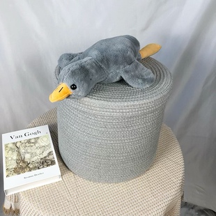 网红灰天鹅棉绳收纳篮编织筐北欧家居手工床头杂物桌面客厅整理