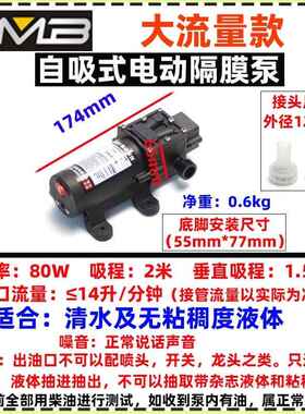 汽车油LUO2箱电动抽油泵抽油1v抽24V20V油泵2汽油柴油自吸泵水泵