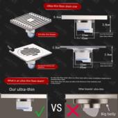 雅格臻宝全铜超薄地漏防臭防虫厨卫淋浴阳台4050移位专用超浅极薄