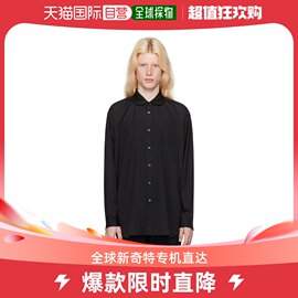 香港直邮潮奢 Comme Des GarÇons 川久保玲 男士黑色彼得潘领衬衫