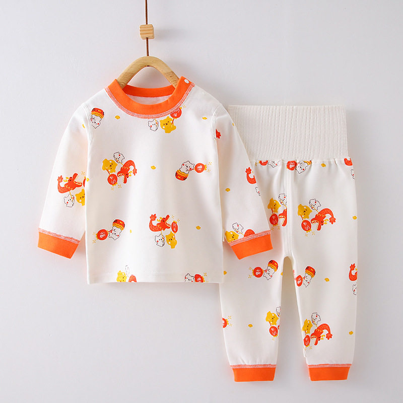 婴儿高腰护肚内衣套装棉秋衣秋裤男儿童睡衣女宝宝中高领两件套,童装/婴儿装/亲子装,内衣套装,淘宝优惠券,粉丝福利购,淘宝优惠卷