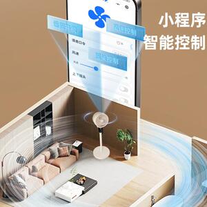 新款直销荣芝空气循环扇电风扇落地式大风力强风语音遥控家用落地