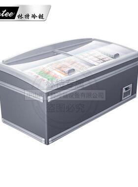 林特上下推拉盖自动化霜组合小岛柜肉丸汤圆水饺商用展示冷冻柜