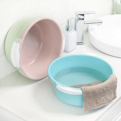 Large Thick Round Plastic Basin for Home Use - Suitable for